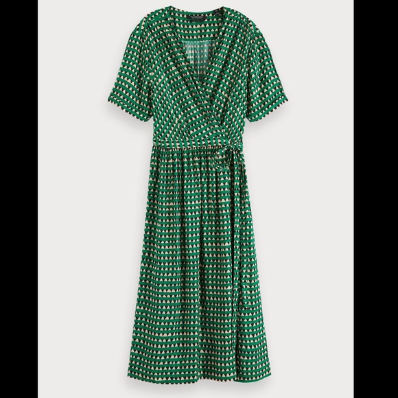 Scotch & Soda Dresses & Skirts - Scotch & Soda Midi Satin Wrap Dress